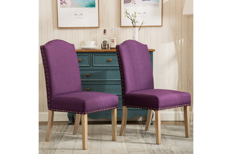 Purple discount parsons chair